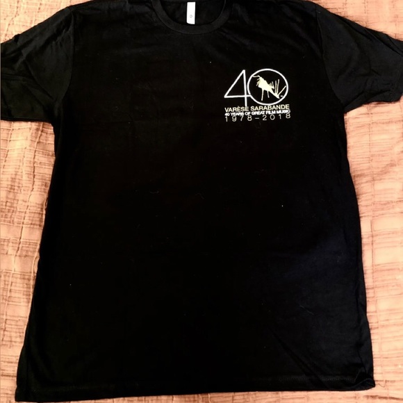 Varese Sarabande: 40 Years Of Great Film MusIc 1978-2018 Tshirt Mens Sz XL NEW - Picture 3 of 3